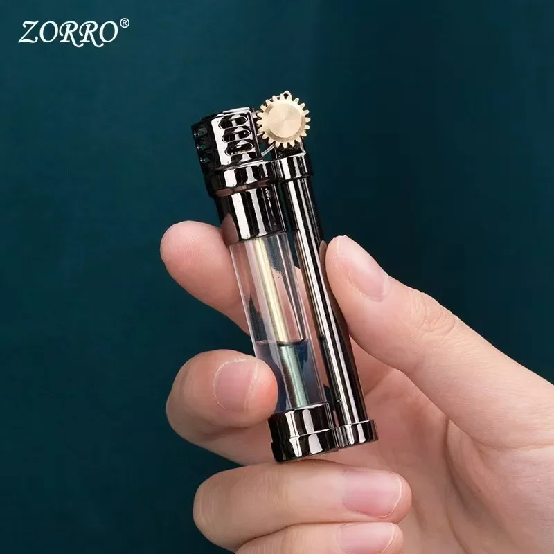 Керосиновая зажигалка ZORRO Transparent Tank. Маленький и портативный. Персонализированная ретро-креативная зажигалка
