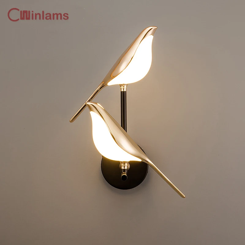 Современные светодиодные настенные светильники Minimalis Golden Siken в скандинавском стиле, настенные светильники для гостиной, AC85-265V, деко, настенное бра