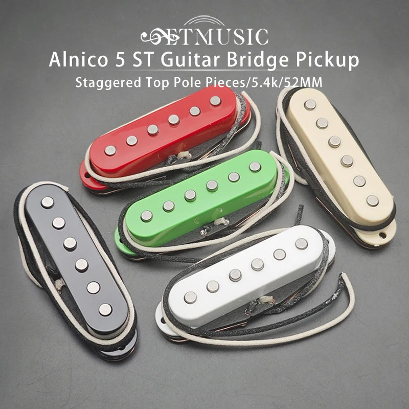 Звукосниматель Alnico 5 ST Guitar Bridge с черным основанием для электрогитары ST 52 мм