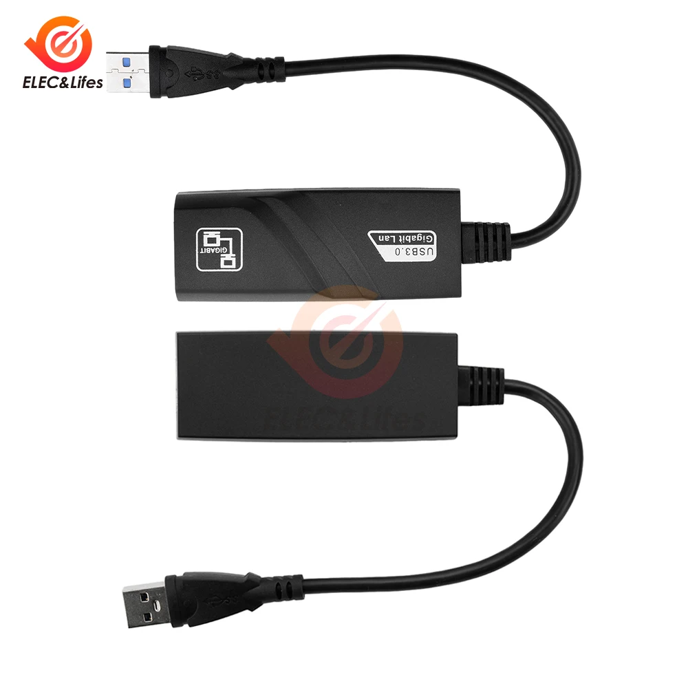 Фото Сетевой адаптер USB3.0 к Rj45 1000 Мбит/с RTL8153 Lan Ethernet-адаптер Сетевая карта 10/100/1000 Мбит/с для ноутбука Macbook Win10/11 №5