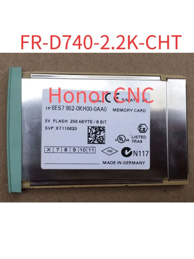 6ES7952-0KH00-0AA0 Б/у протестировано, в хорошем состоянии SIMATIC S7, карта памяти для S7-400, длинный дизайн, флэш-память 5 В, 256 Кбайт