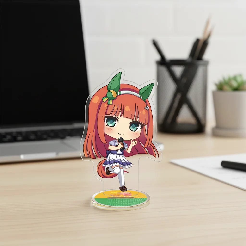 Фото Аниме Uma Musume Pretty Derby 10 см акриловая подставка украшения брелки Крышка Огури, Clear Bliss, Silence Suzuka подарки для фанатов №3