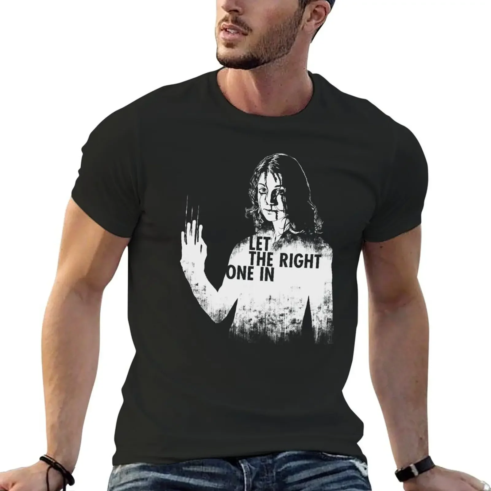 Белая футболка Let The Right One, большая корейская модная летняя одежда, баскетбольные футболки с рисунком, мужские футболки