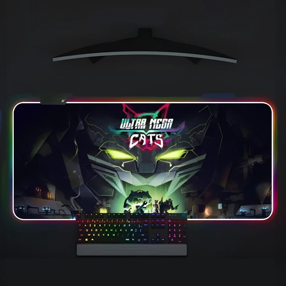 Flint Treasure Of Oblivion Mouse Pad RGB Large Gaming Computer Keyboard LED Mousepad Office Desks And Laptop Accessories Non Sli