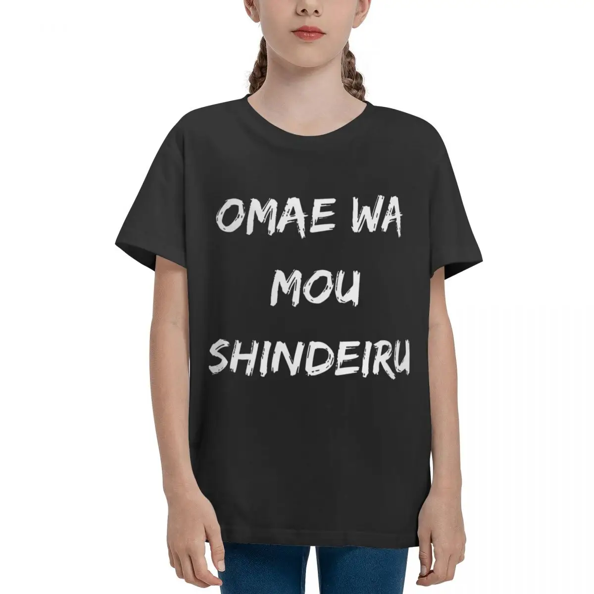 Фото Teeanger Базовая футболка с коротким рукавом Omae Wa Mou shindiru вы уже мертвы современные винтажные футболки забавные Geeky подростки №4