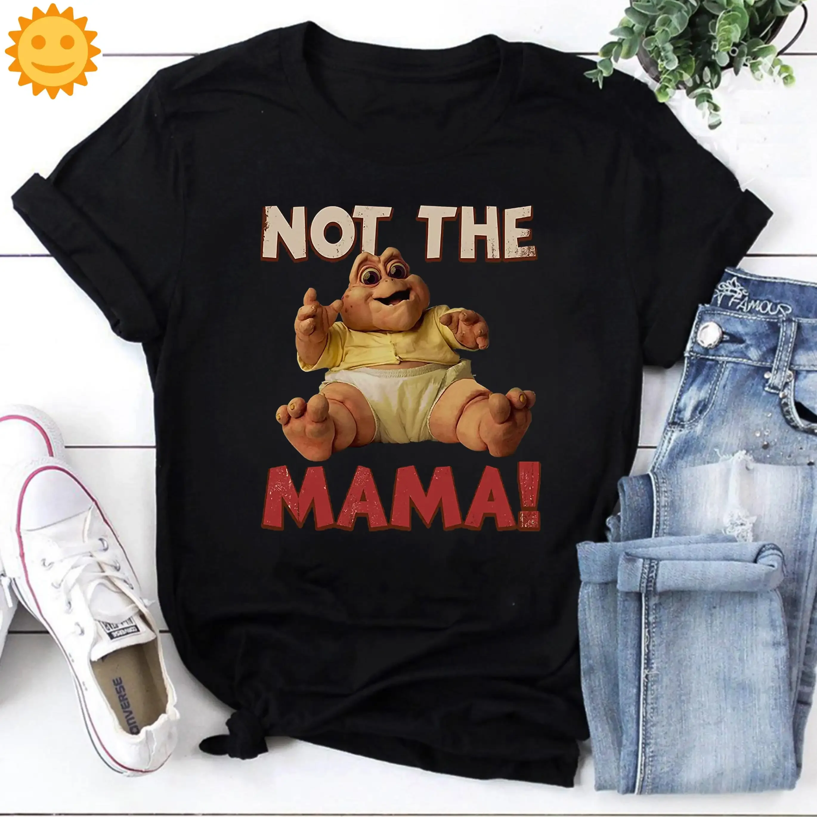Винтажная футболка Not the Mama Baby с динозавром Baby Sinclair