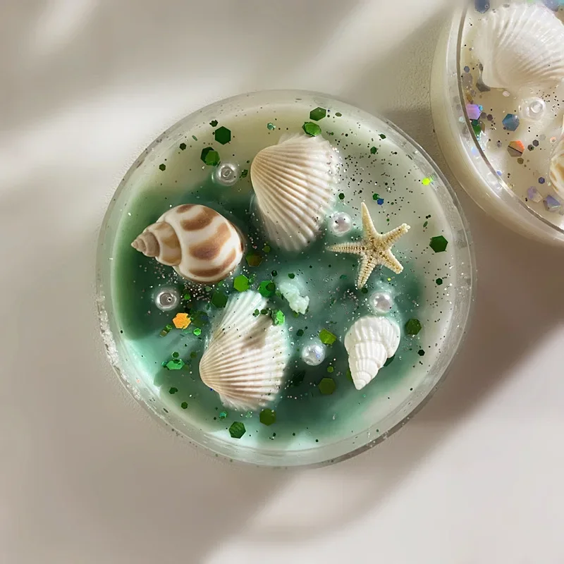 Фото Twelve Constellation Candle New Year style Aromatherapy Candle Soy Wax Colorful Conch Candle Cup Gift Box Single For Her Talot №4