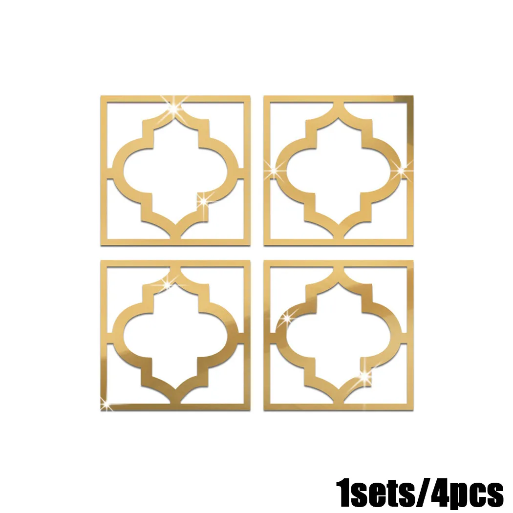 Фото 4X20*20 см PS доска зеркальные наклейки на стену спальня наклейка DIY домашнее искусство домашний декор искусство DIY орнамент украшение комнаты №3