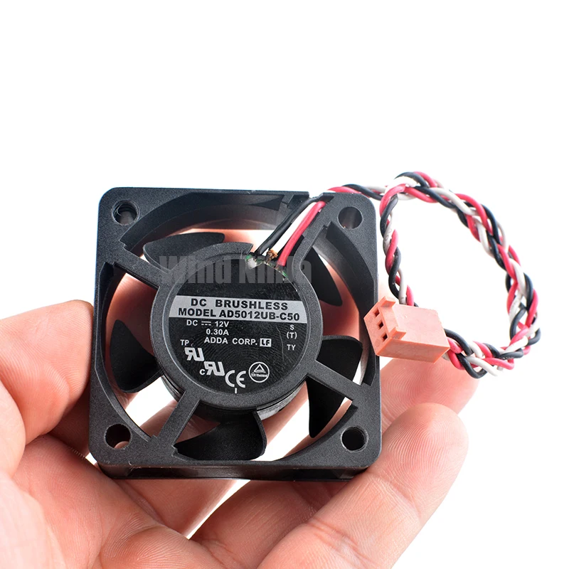 AD5012UB-C50 Высокоскоростной охлаждающий вентилятор с двумя шарикоподшипниками 5 см 50 мм 50x50x20 мм DC12V 0,30A 3-контактный вентилятор процессора для корпуса компьютерного оборудования (art.: 3920cbeff8494) - 3920cbeff8494