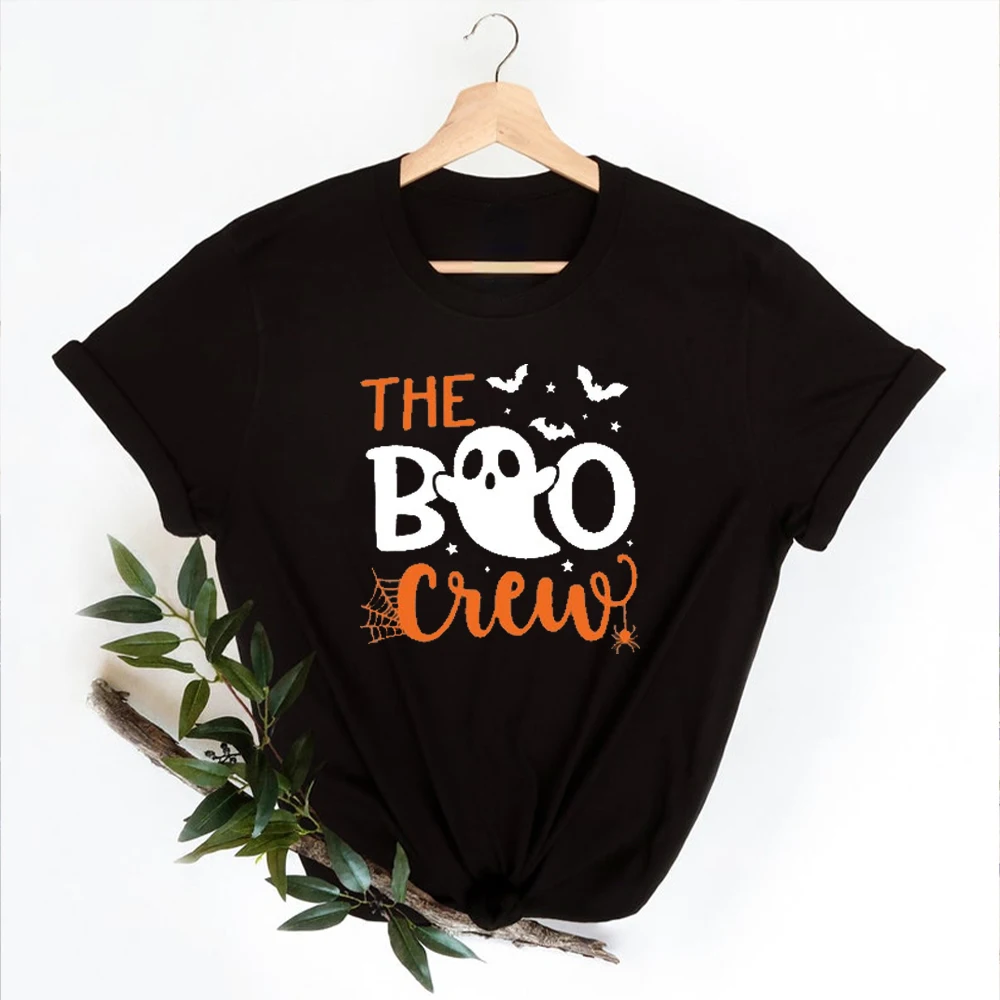 Рубашки с надписью The Boo Crew, оригинальные рубашки для Хэллоуина, семейные парные мужские и женские, лучший подарок для большого праздника, смешной хлопок