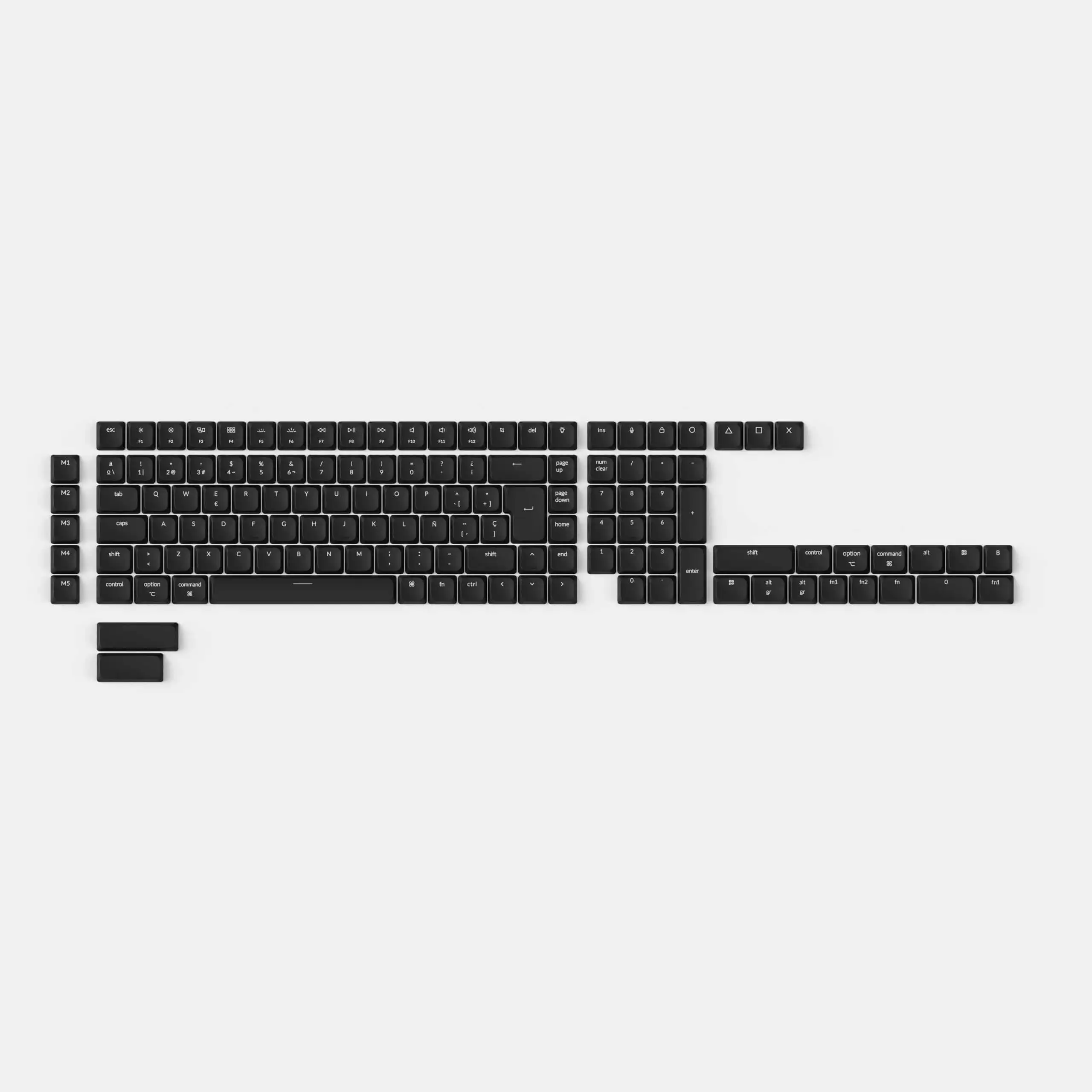 Keychron ISO Низкопрофильный блестящий ABS LSA Полный набор клавишных колпачков для механической клавиатуры