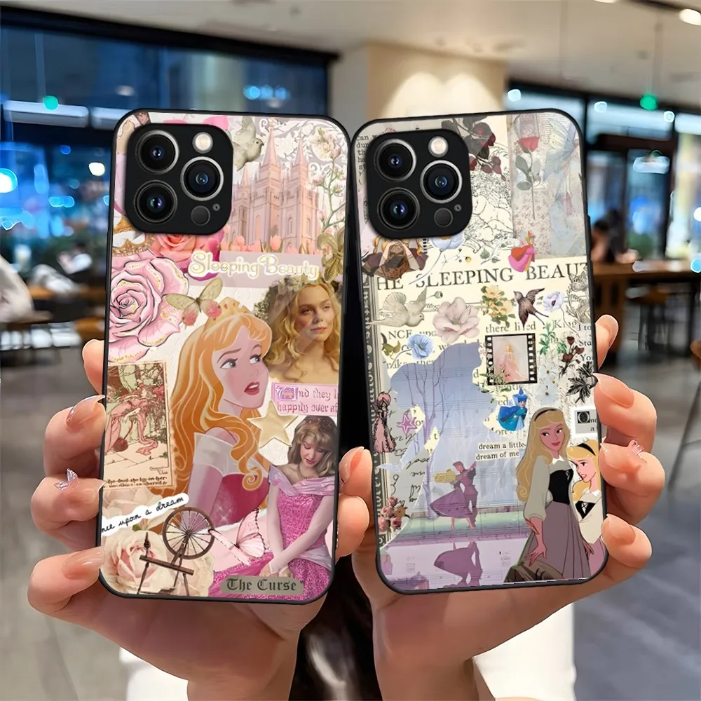 Чехол для телефона с принцессой Авророй для iPhone 13 15 14 12 11 Pro XS Max Plus Mini X XR 8 7 6s SE2020, чехол из закаленного стекла