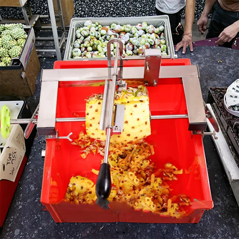 Ручная машина для очистки ананасов с рукояткой коммерческого использования Ручная машина для очистки ананасов