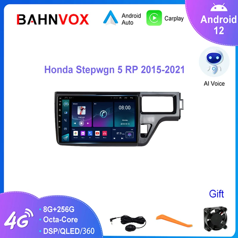 Автомагнитола 10,1 дюймов, Android 12,0, для Honda Stepwgn 5 RP 2015 2021 Pontiac Vibe 2003 2008, мультимедийный видеоплеер, навигация, стерео