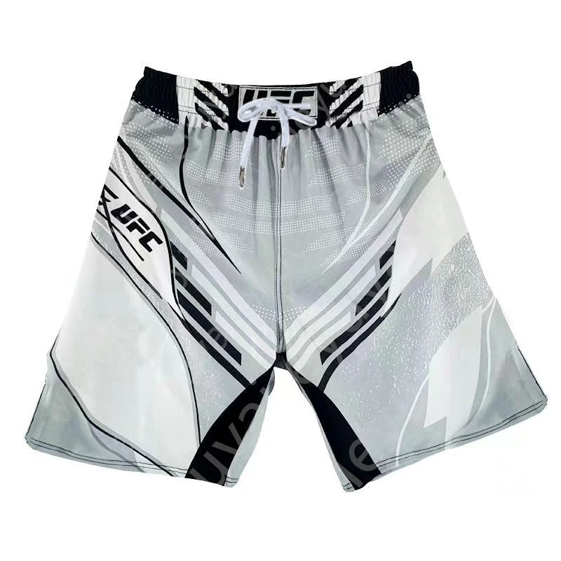 Фото 2025 Новый боксерский костюм UFC, мужские забавные шорты для экстремальных видов спорта, хит продаж, дышащие пляжные брюки с 3D принтом, большие повседневные брюки 4XL №2