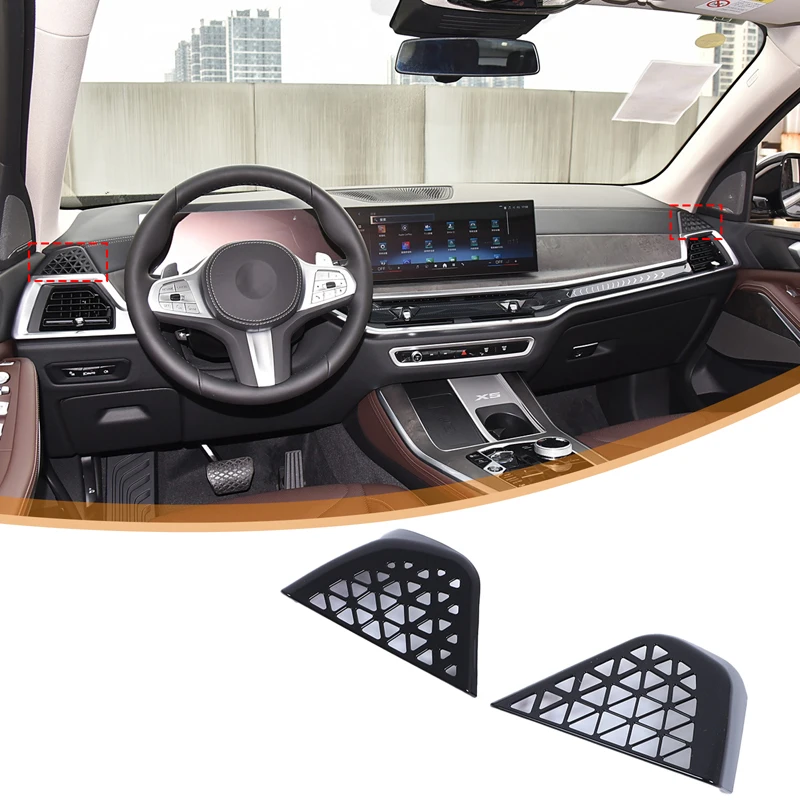 Для BMW X5 X6 X7 G05 G06 G07 23-25 ABS приборная панель автомобиля боковая розетка кондиционера вентиляционная рамка крышка отделка внутренняя автомобильная аксессуары