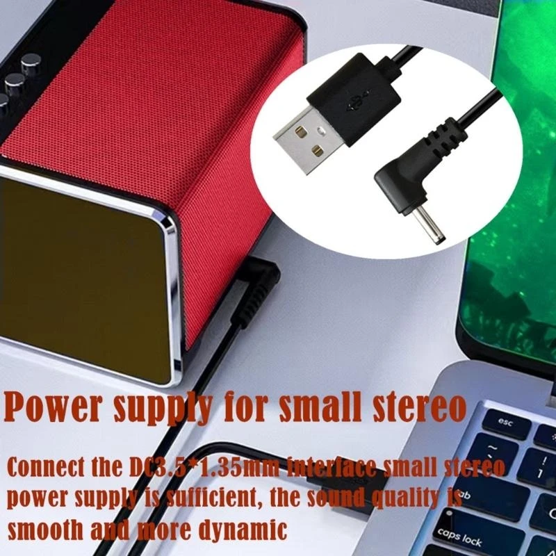 J0MB DC5V Power Cable, USB2.0 Мужчина до DC3,5 ммх1,35 мм мужской шнур для маршрутизатора для маршрутизатора, светодиод (art.: 3920cf58ceb77) - 3920cf58ceb77