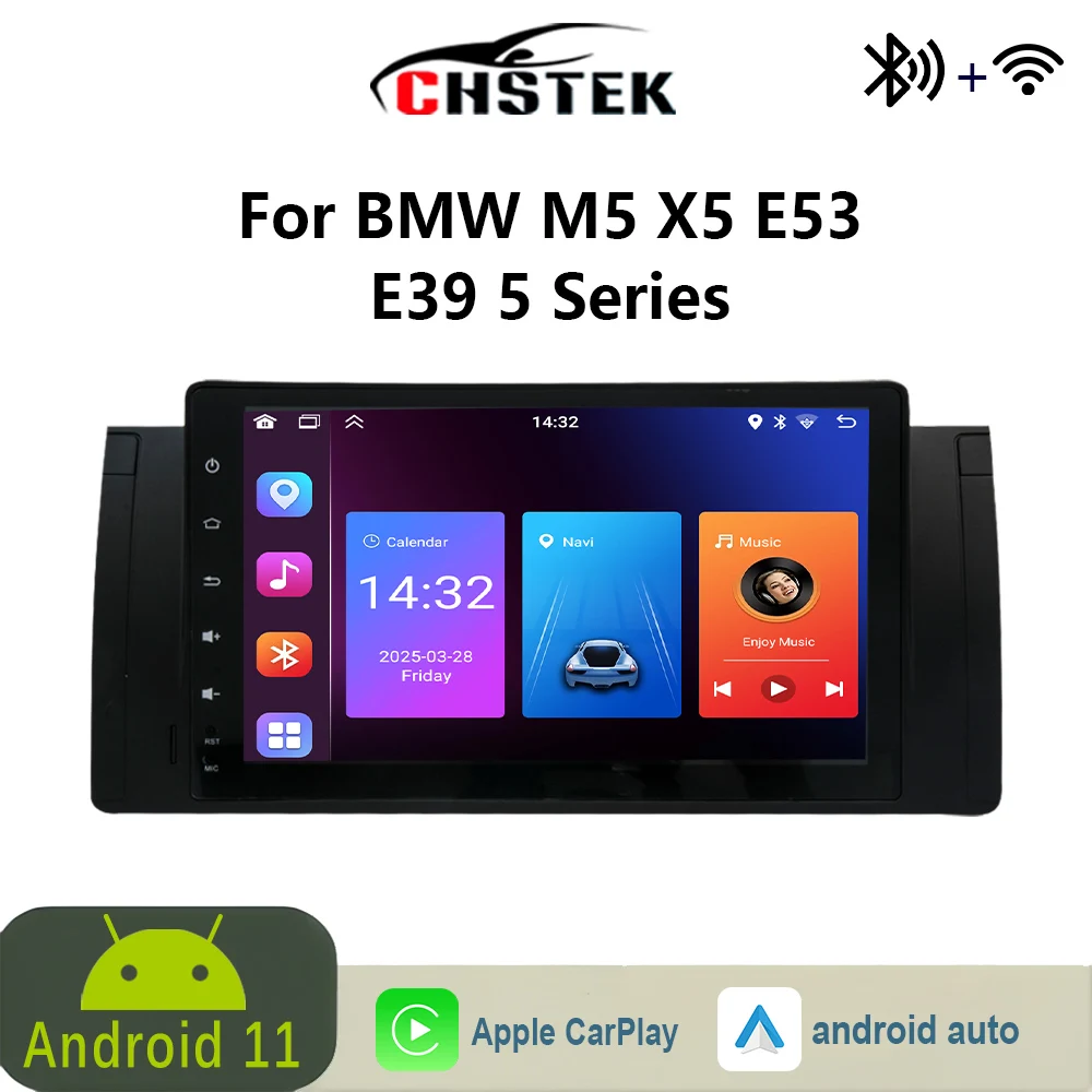 Автомобильный радиоприемник CHSTEK Carplay Android 11, для BMW 5 серии X5 M5 E39 E53 для Land Rover Range Rover, навигация, Bluetooth, WIFI, стерео