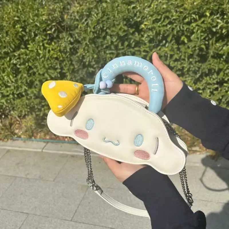 Фото Kawaii Cinnamoroll сумка через плечо Yk2 Sanrio Hello Kitty сумка модная женская сумка из искусственной кожи кошелек сумки для телефона подарок на день рождения для девочки №3