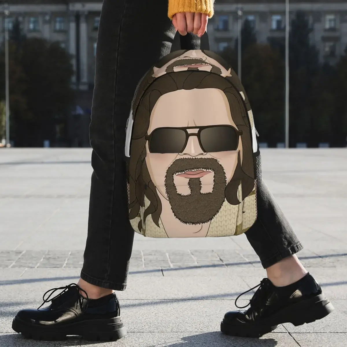 Фото Рюкзаки The Dude-The Big Lebowski, сумка для книг для мальчиков и девочек, повседневные детские школьные сумки, дорожный рюкзак, сумка на плечо большой вместимости №4