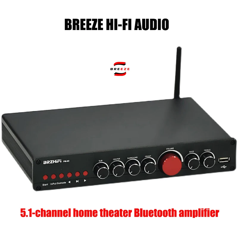 BRZHIFI weiliang 2025 Новое специальное предложение Цифровой усилитель высокой мощности 5,1-канальный домашний кинотеатр LDAC Bluetooth 5,0 Бас