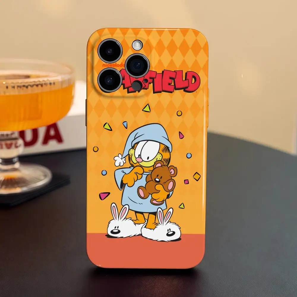 Чехол для телефона для iPhone 17, 16, 15, 14, 13, 12, Pro G-Garfields Cartoon Max Plus, глянцевый HD, с тонкими отверстиями, жидкая пленка, мягкий корпус (art.: 3920d1fdaaa20) - 3920d1fdaaa20