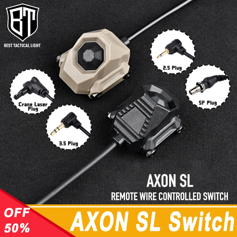 Тактический новый кнопочный переключатель AXON SL, подходит для фонарика M300 M600 PEQ DBAL, лазерный переключатель для охоты, страйкбола, пистолета, оружия, разведки, аксессуар