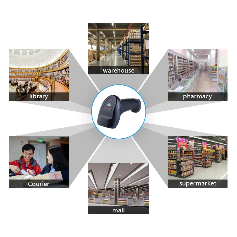 Сканер штрих-кода ScanHome 1D 2D, PDF 417 data matrix, считыватель QR-кода, ручной сканер штрих-кодов SH-210 (art.: 7a6818bfc) - 7a6818bfc