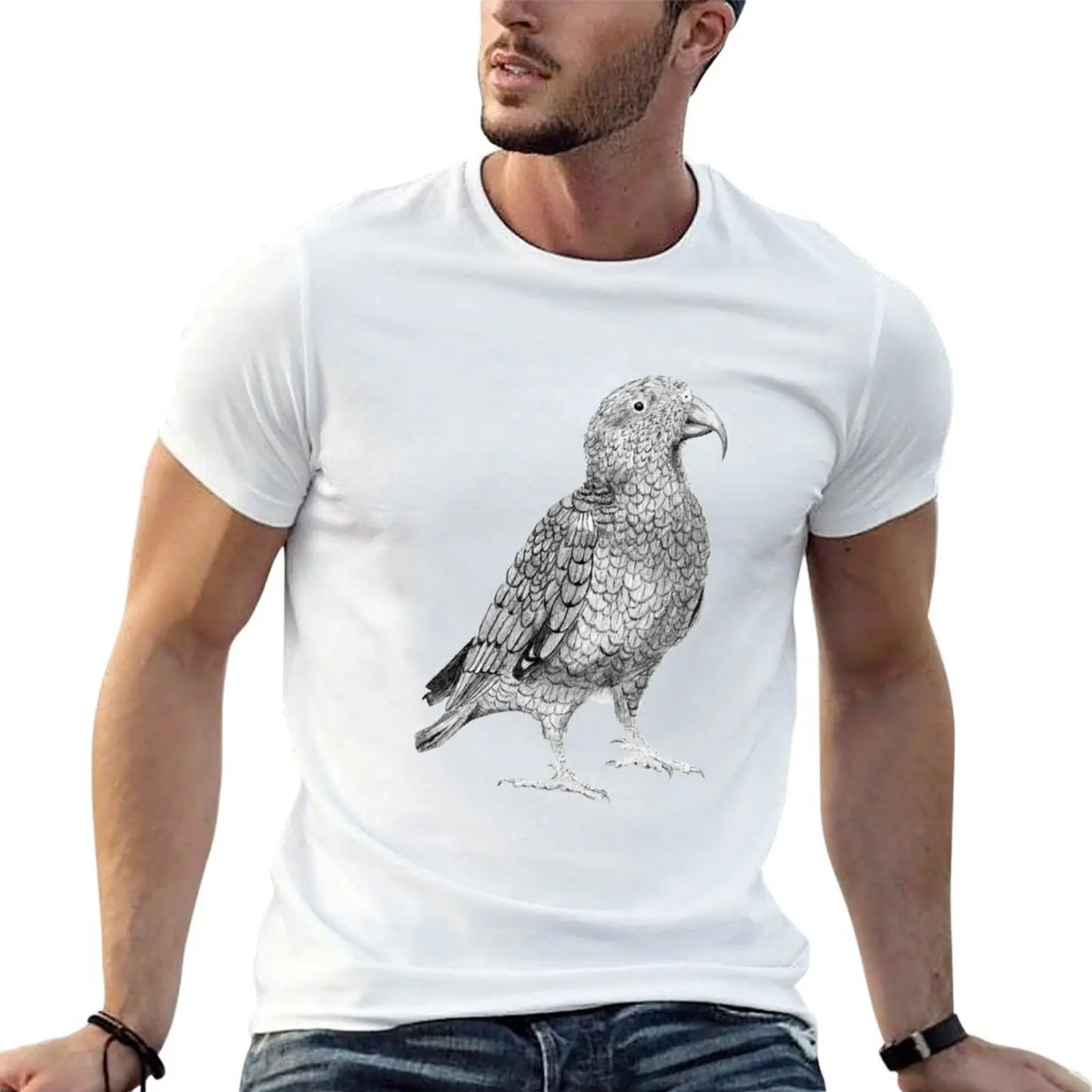 Новая Зеландия Aotearoa Kea Parrot футболка черная хлопковая футболка однотонная для мужчин посылка забавные футболки темный юмор футболка