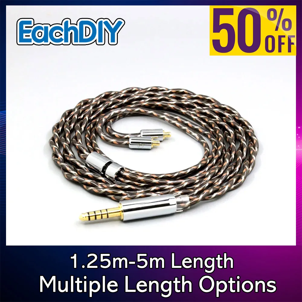 Фото ТипX 25AWG экранирующий кабель для наушников для Acoustune HS 1695Ti 1655CU 1695Ti 7n OCC Litz 8912 №2