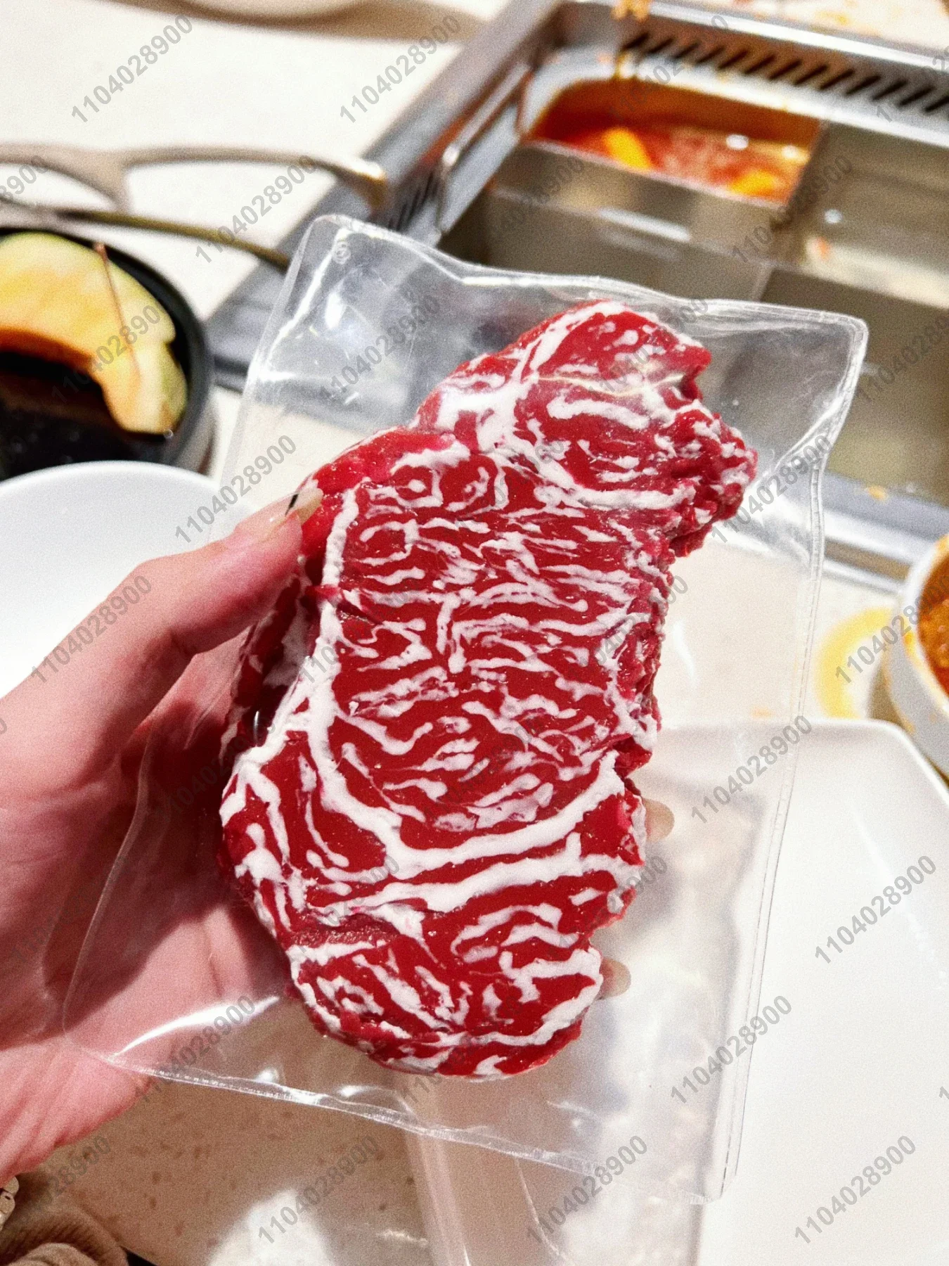 Фото Редкий силиконовый стейк Taba Squishy, говядина, снежинка, стейк, телятина, сжимаемая игрушка, игрушка Mochi, антистрессовая игрушка для расслабления рук, подарочная игрушка №3