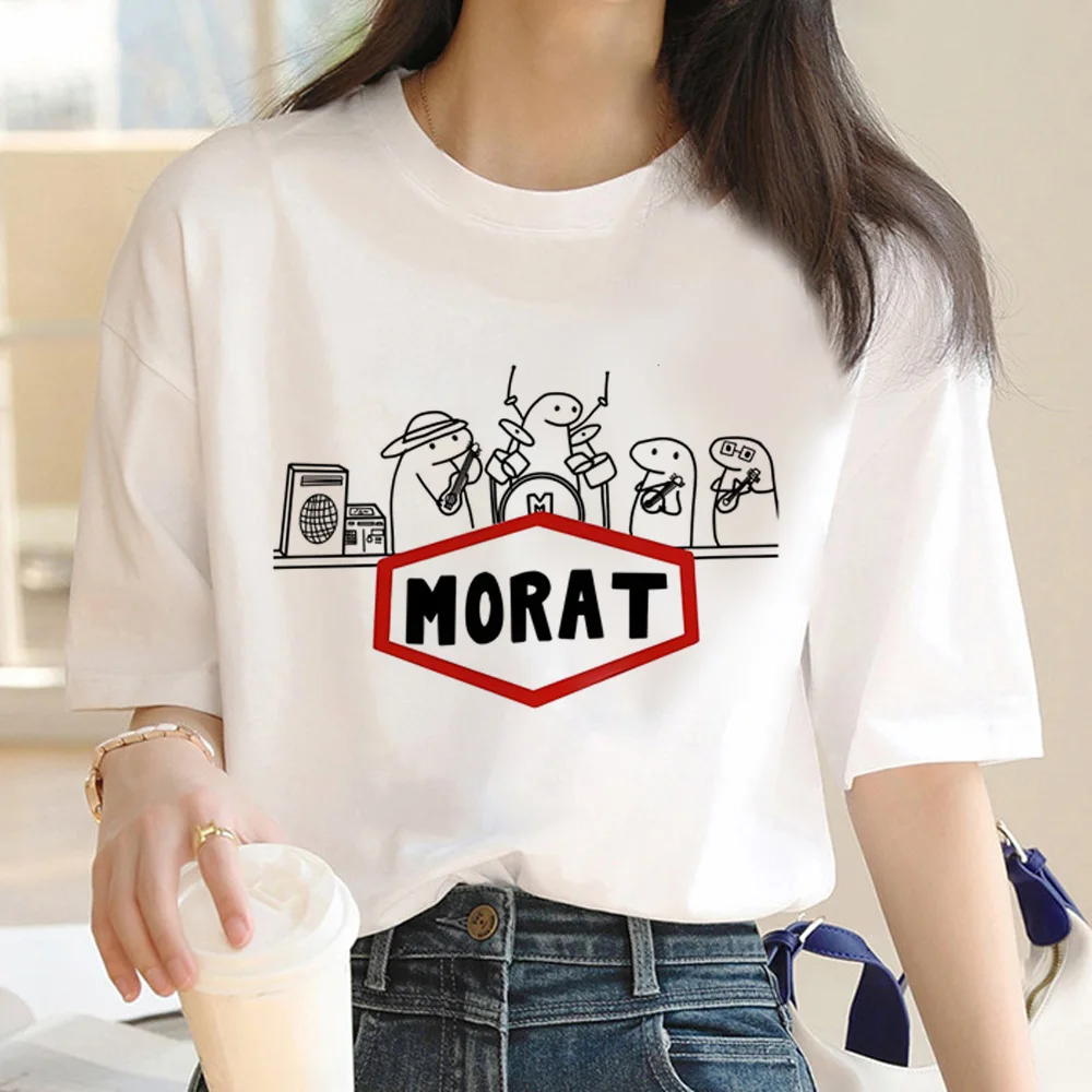 Топ Morat, женские летние футболки с рисунком аниме, дизайнерская забавная комиксная Одежда для девочек