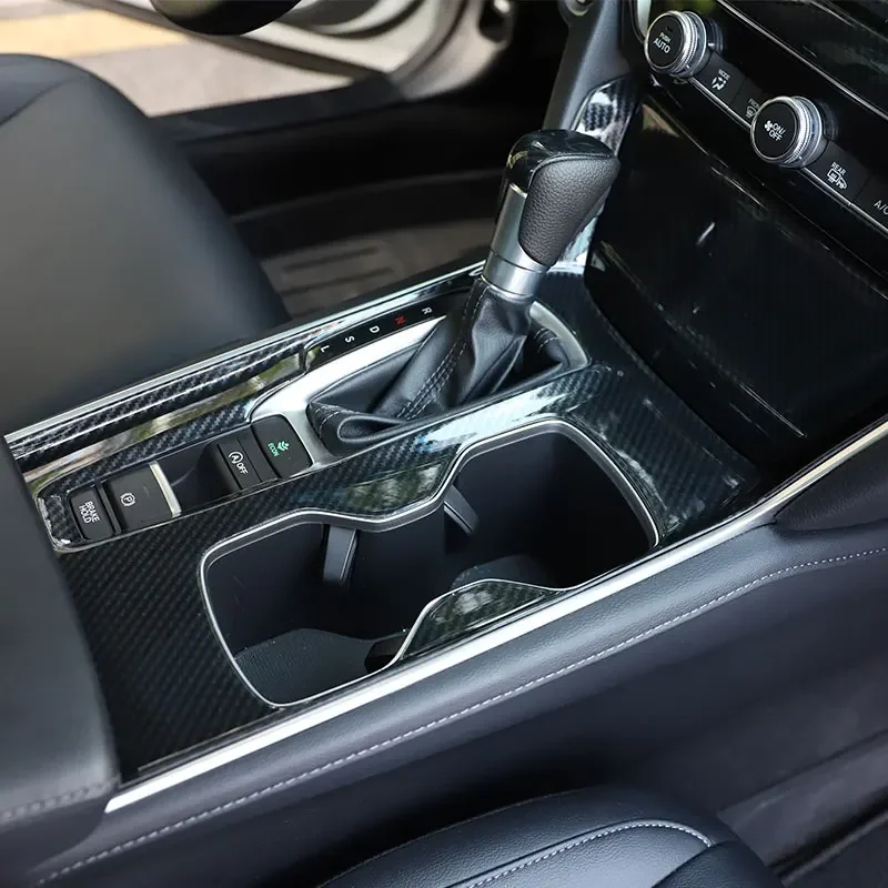 Фото LHD! Внутренняя крышка коробки переключения передач автомобиля для Honda Accord 10th 2018 -2022, внутренний стиль из углеродного волокна №2