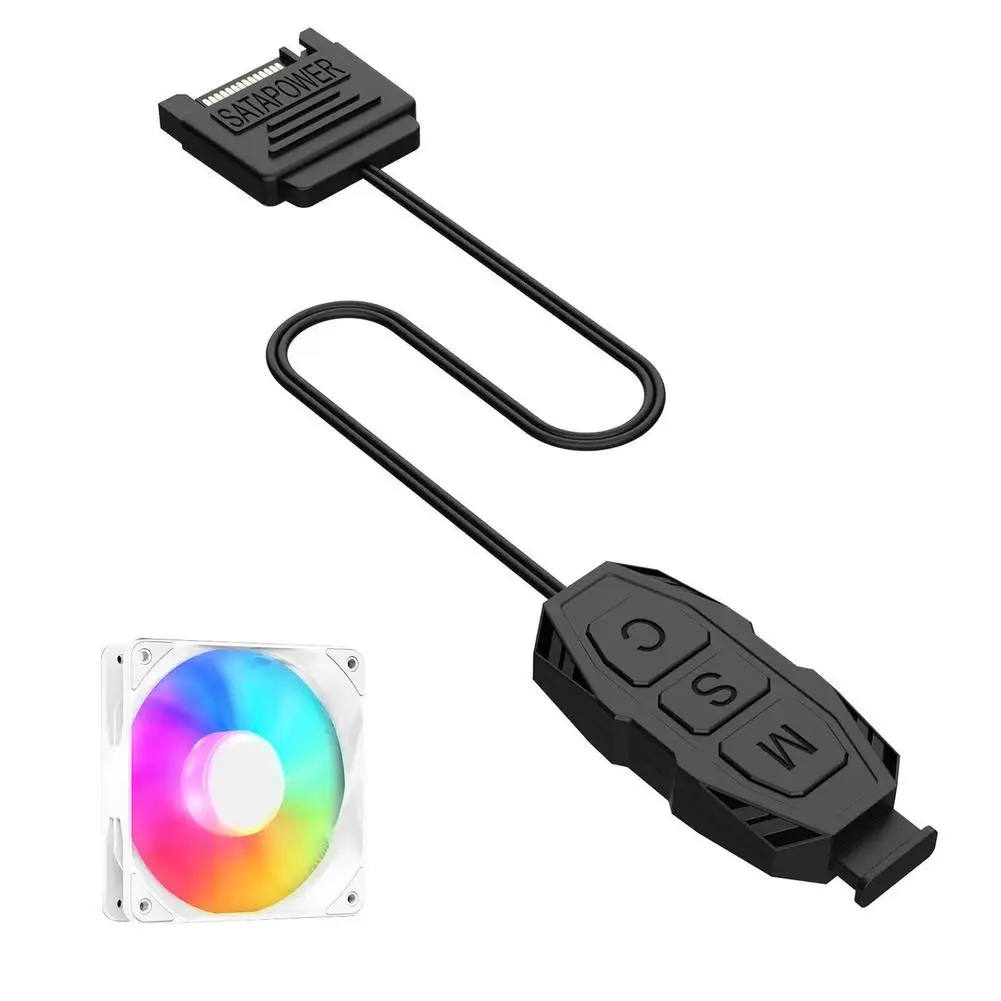 Контроллер ARGB, 5 В, 3 контакта на SATA, блок питания, мини-контроллер RGB, 3 контакта, концентратор для компьютера, ЦП