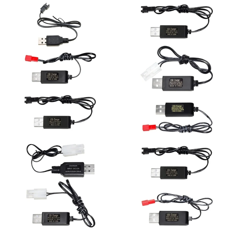 USB-кабель для зарядки 3,6 В, 4,8 В, 6 В, 7,2 В, LiPo и литиевых батарей, с SM2P/JST/KETPlug, пультом дистанционного управления,