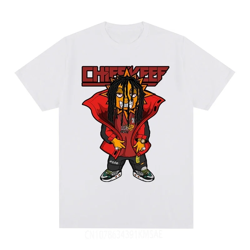 Мужская хлопковая Винтажная Футболка Chief Keef в стиле хип-хоп