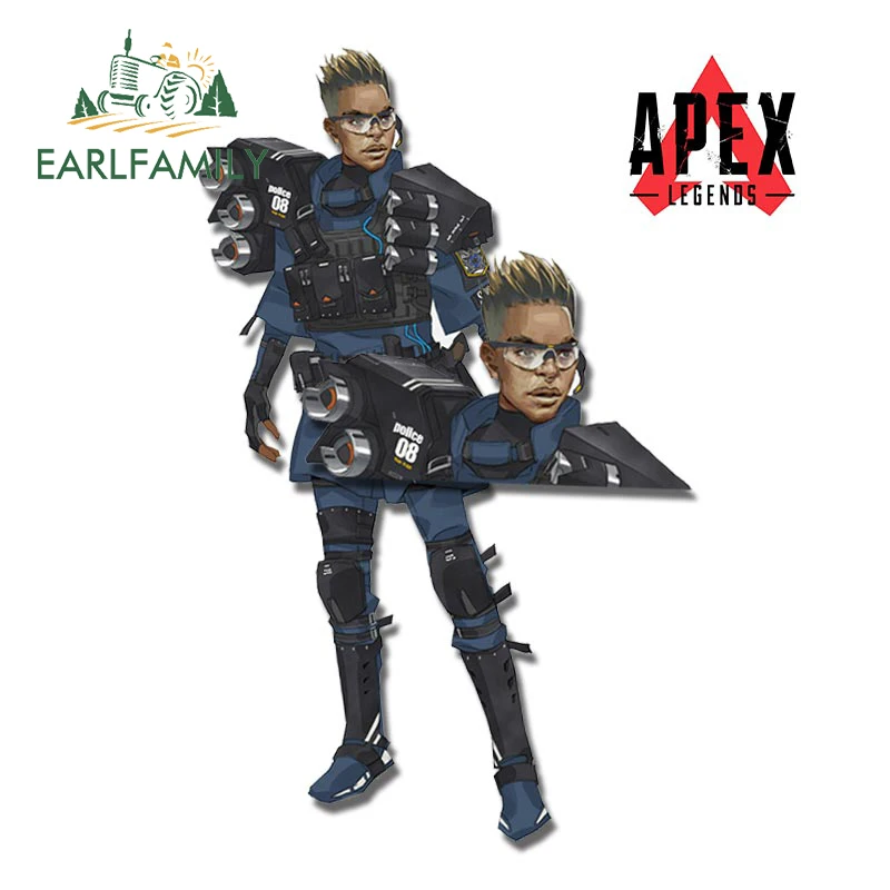 EARLFAMILY 13 см, Бангалор, голубая игра Apex Legends, автомобильные наклейки индивидуальные, графическая наклейка, кондиционер, багажник, автомобильные аксессуары