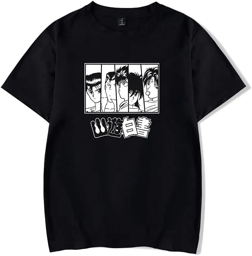 Новинка YuYu Hakusho аниме футболка Merch Повседневная футболка с коротким рукавом унисекс футболка