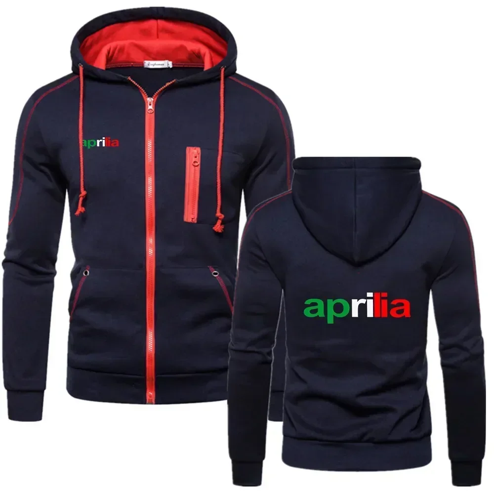 Мотоцикл Aprilia, новая толстовка с капюшоном, мужские куртки, хлопковая уличная одежда на молнии, толстовка с капюшоном, ветровка, пальто, пальто в стиле Харадзюку