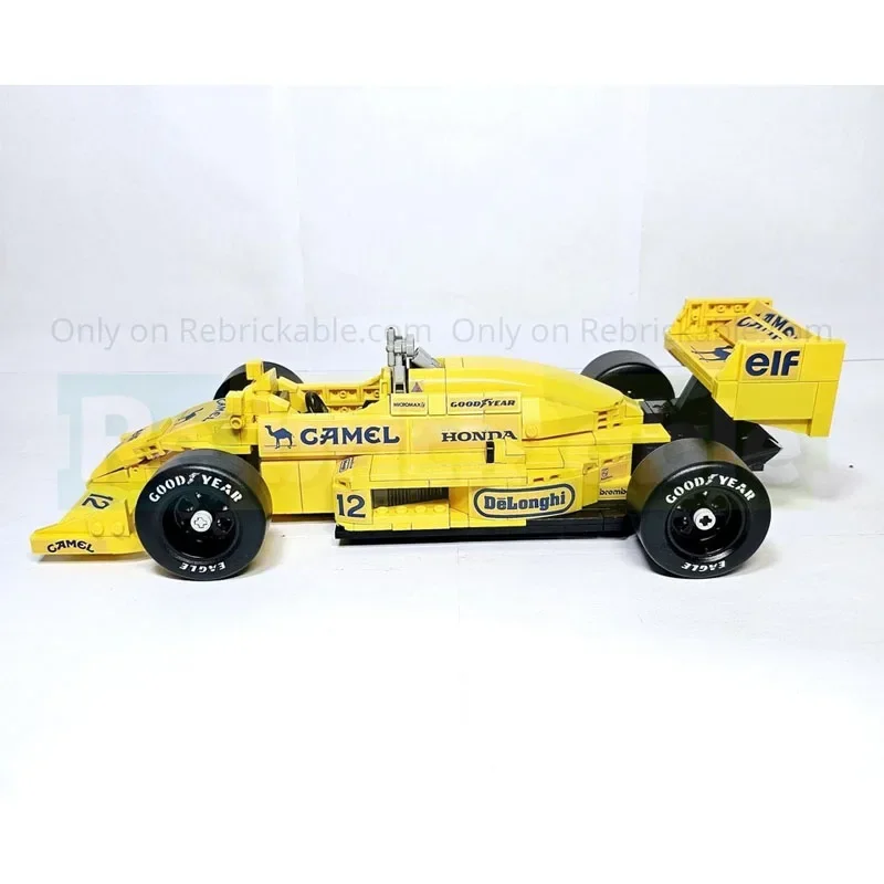 Фото MOC-220329 Новый Lotus 99T Желтая формула Автомобиль Спортивный автомобиль Строительные блоки Модель 738 PartsMOC Креативная игрушка для мальчиков и детей на день рождения в подарок №5