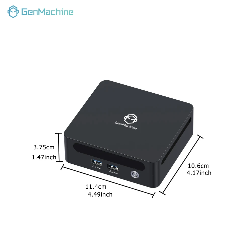 Фото Genmachine AMD Ryzen 5 7530U MINI PC 8-ядерный 12 потоков 2,0 ГГц до 4,5 ГГц 15 Вт Win11 DDR4 3200 МГц SSD WIFI6 BT5.2 Настольная компьютерная игра №3