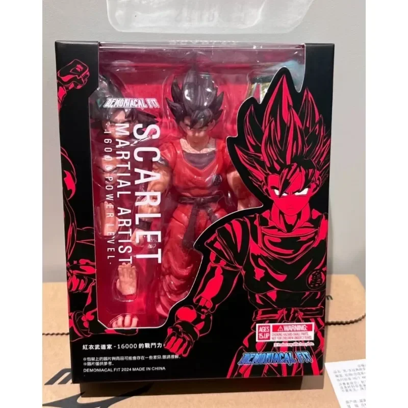 В наличии Demoniacal Fit SHF Dragon Ball Son Goku Kaio Ken 180000, уровень мощности, аниме, экшн-фигурка, игрушки, коллекция подарков