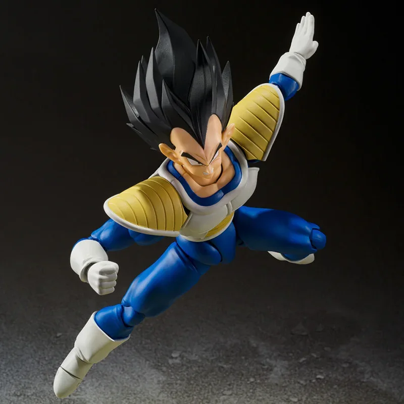 Фото Фигурка Bandai Original в наличии Shf Dragon Ball Z Vegeta 24000 с уровнем мощности, аниме, модель истребителя, готовая игрушка в подарок №4