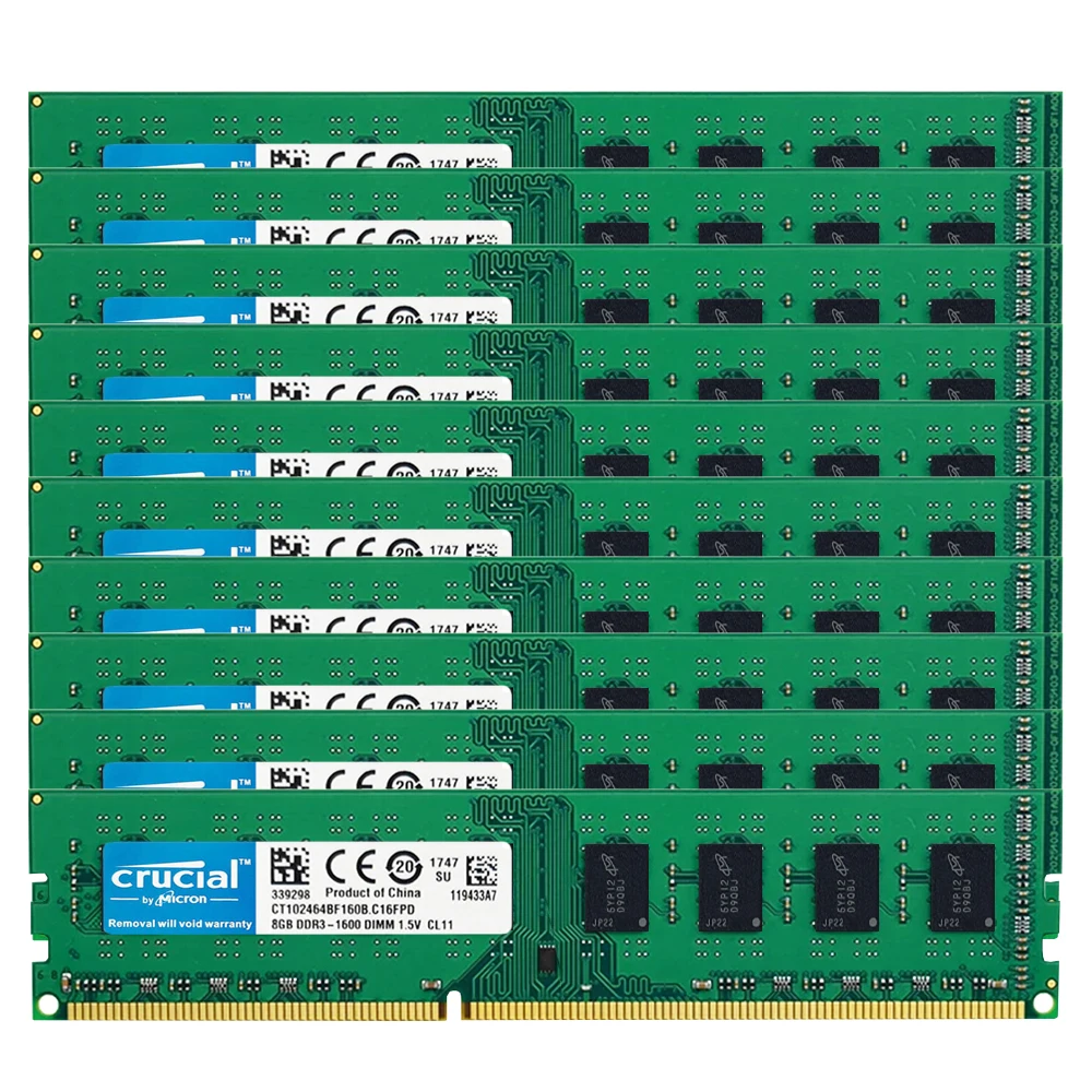 Оперативная память DDR3, 10 шт., 8 ГБ, 4 ГБ, 16 ГБ, 1066 МГц, 1333 МГц, 1600 МГц, Настольная память PC3 8500, 10600, 12800, 1,5 в, 240pin UDIMM, 8 ГБ, оперативная память DDR3