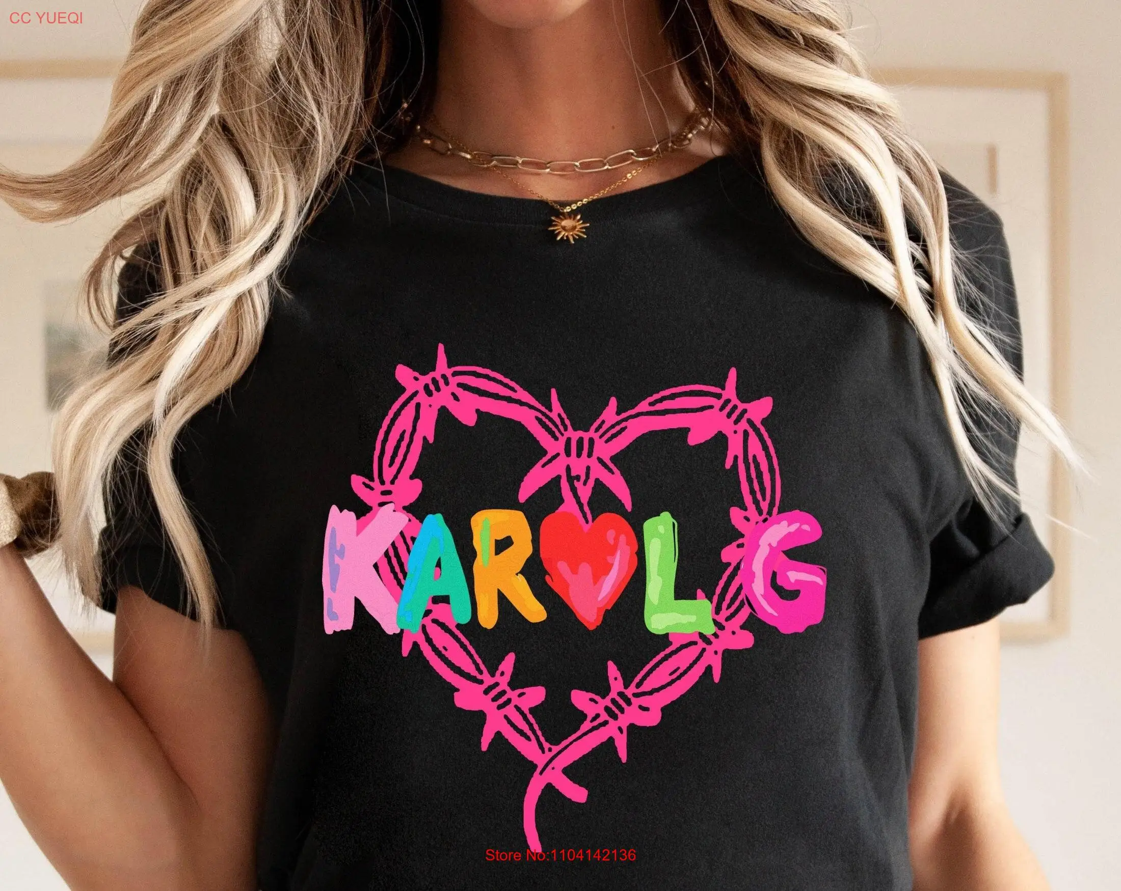 Футболка Karol G SweaT большого размера Mañana Voi Bonito Manana Sera Album Lover с длинными или короткими рукавами