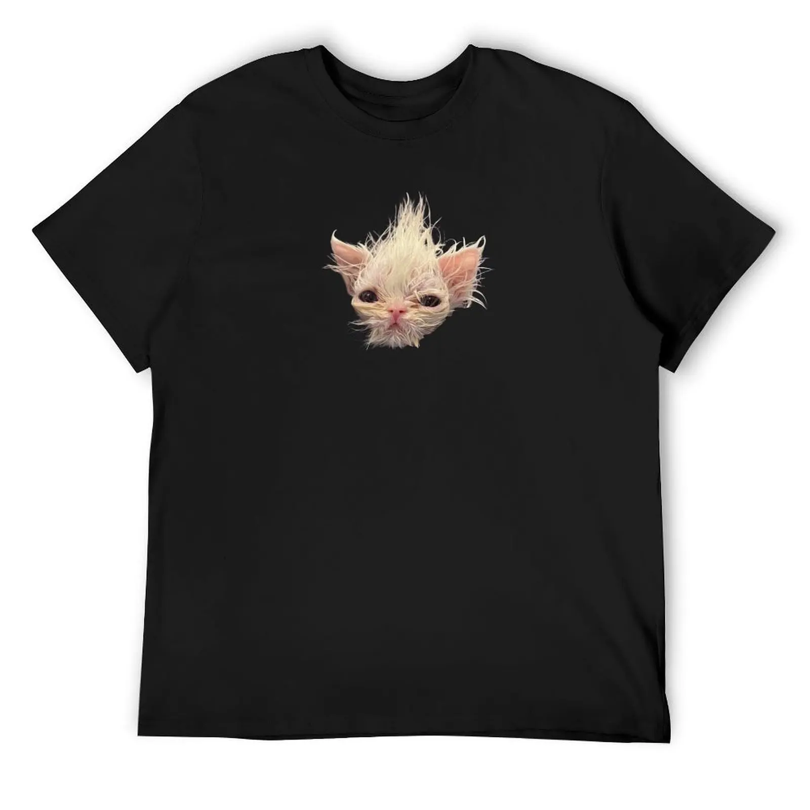 Футболка wisp the cat-skunkly face, футболки больших размеров, хлопковые футболки с графикой, мужская одежда
