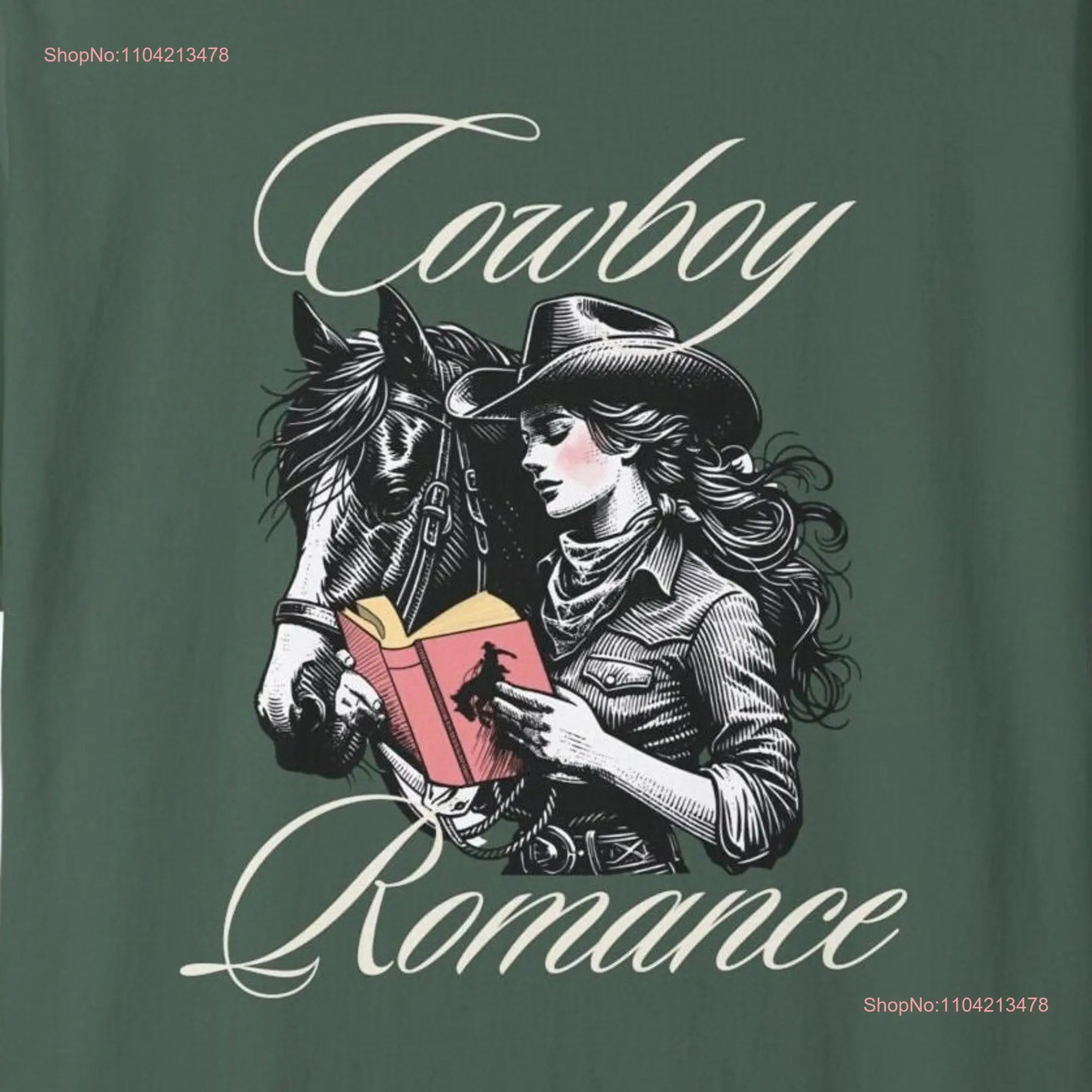 Футболка для любителей книг, ковбойская тропа, читатель, подарок для любителей девушек, романтика с длинными или короткими рукавами