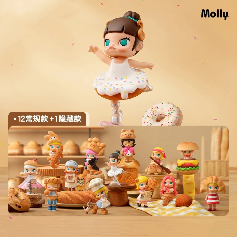 Подлинная глухая коробка, серия Molly Breadhead, фигурка куклы Molly, время выпечки, Carb Lover, ПВХ, загадочная коробка, коллекция, декоративная игрушка