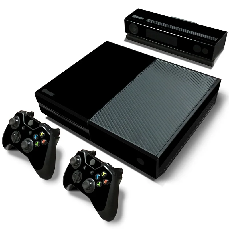 Наклейка с гальваническим покрытием из углеродного волокна для консоли XBOX One и 2 кожаных контроллеров