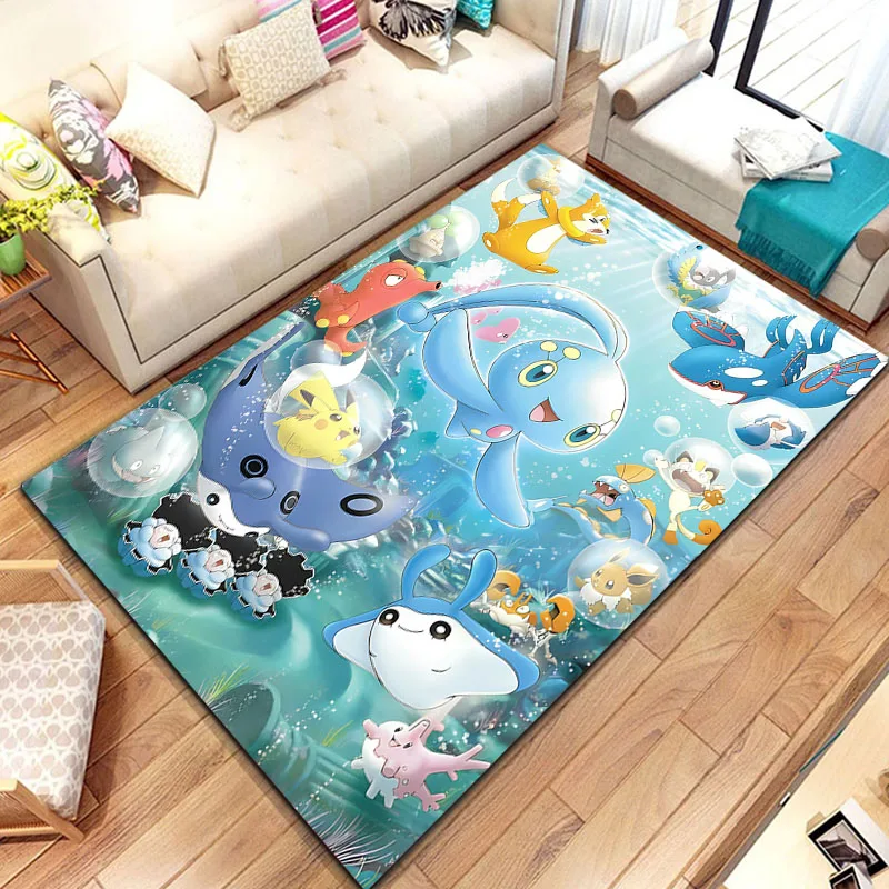 Фото Аниме Pokemon Water Type Series Плакат Коврик Ковры Главная для гостиной Детская спальня Диван Коврик Декор Детский напольный коврик №5